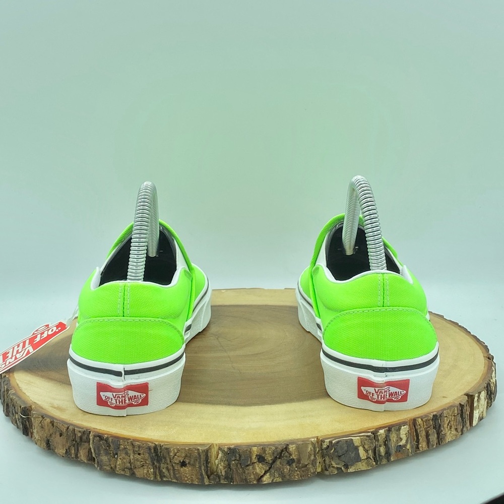 VANS Women’s Neon Green Classic Slip On - Picture 5 of 7